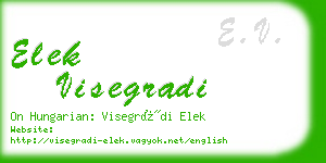 elek visegradi business card